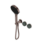 Nero Serenity Progressive Shower System With Verde Alpi Handle And Nero Serenity Hand Shower Brushed Bronze