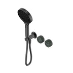 Nero Serenity Progressive Shower System With Verde Alpi Handle And Nero Serenity Hand Shower Gun Metal