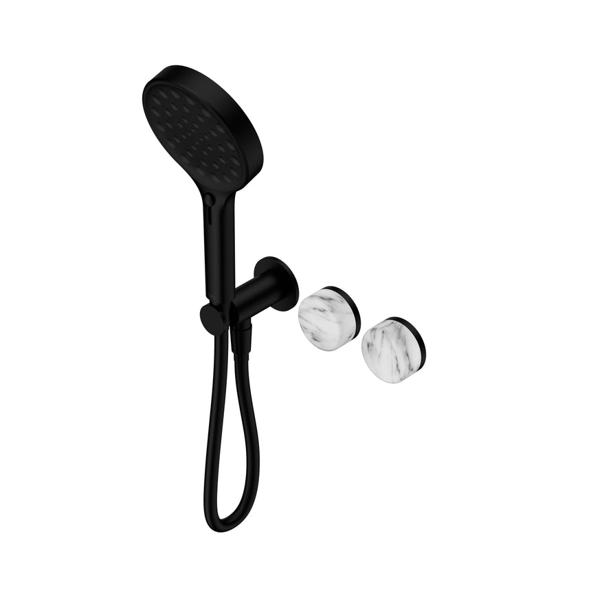 Nero Serenity Progressive Shower System With Arabescato Corchia Handle And Nero Serenity Hand Shower Matte Black Tapware Nero Default Title