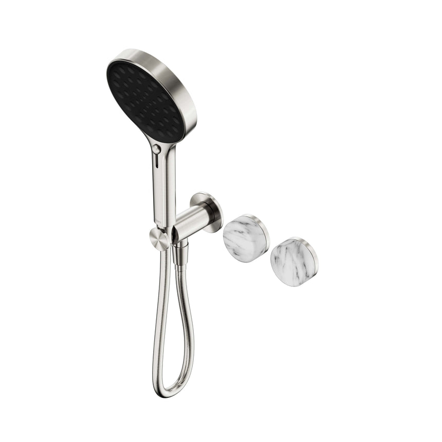 Nero Serenity Progressive Shower System With Arabescato Corchia Handle And Nero Serenity Hand Shower Brushed Nickel Tapware Nero Default Title