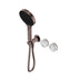 Nero Serenity Progressive Shower System With Arabescato Corchia Handle And Nero Serenity Hand Shower Brushed Bronze