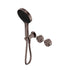 Nero Serenity Progressive Shower System With Metal Handle And Nero Serenity Hand Shower Brushed Bronze