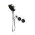 Nero Serenity Progressive Shower System With Marquina Black Handle And Nero Serenity Hand Shower Brushed Nickel