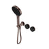 Nero Serenity Progressive Shower System With Marquina Black Handle And Nero Serenity Hand Shower Brushed Bronze