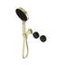 Nero Serenity Progressive Shower System With Marquina Black Handle And Nero Serenity Hand Shower Brushed Gold