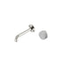 Nero Serenity Progressive Wall Basin Mixer 160mm Spout With Carrara Handle Brushed Nickel