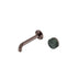 Nero Serenity Progressive Wall Basin Mixer 160mm Spout With Verde Alpi Handle Brushed Bronze