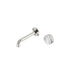 Nero Serenity Progressive Wall Basin Mixer 160mm Spout With Arabescato Corchia Handle Brushed Nickel