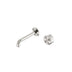 Nero Serenity Progressive Wall Basin Mixer 160mm Spout With Metal Handle Brushed Nickel