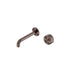 Nero Serenity Progressive Wall Basin Mixer 160mm Spout With Metal Handle Brushed Bronze