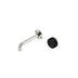 Nero Serenity Progressive Wall Basin Mixer 160mm Spout With Marquina Black Handle Brushed Nickel