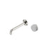 Nero Serenity Progressive Wall Basin Mixer 185mm Spout With Carrara Handle Brushed Nickel