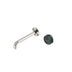 Nero Serenity Progressive Wall Basin Mixer 185mm Spout With Verde Alpi Handle Brushed Nickel