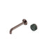 Nero Serenity Progressive Wall Basin Mixer 185mm Spout With Verde Alpi Handle Brushed Bronze