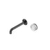 Nero Serenity Progressive Wall Basin Mixer 185mm Spout With Arabescato Corchia Handle Gun Metal