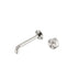 Nero Serenity Progressive Wall Basin Mixer 185mm Spout With Metal Handle Brushed Nickel