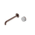 Nero Serenity Progressive Wall Basin Mixer 220mm Spout With Carrara Handle Brushed Bronze