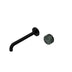 Nero Serenity Progressive Wall Basin Mixer 220mm Spout With Verde Alpi Handle Matte Black