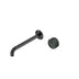 Nero Serenity Progressive Wall Basin Mixer 220mm Spout With Verde Alpi Handle Gun Metal
