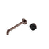 Nero Serenity Progressive Wall Basin Mixer 220mm Spout With Marquina Black Handle Brushed Bronze