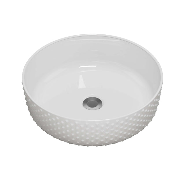 Allure Dimple Basin 360mm Gloss White Bathroom Basin Timberline Default Title