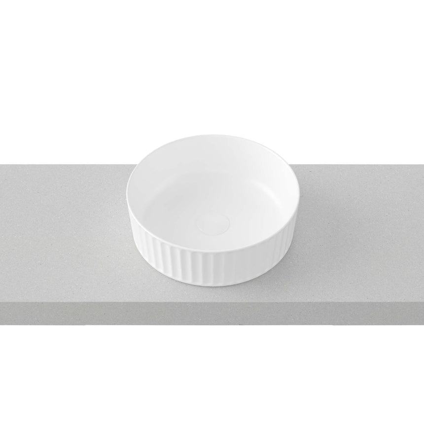 Allure Flute Basin 365mm Matt White Bathroom Basin Timberline