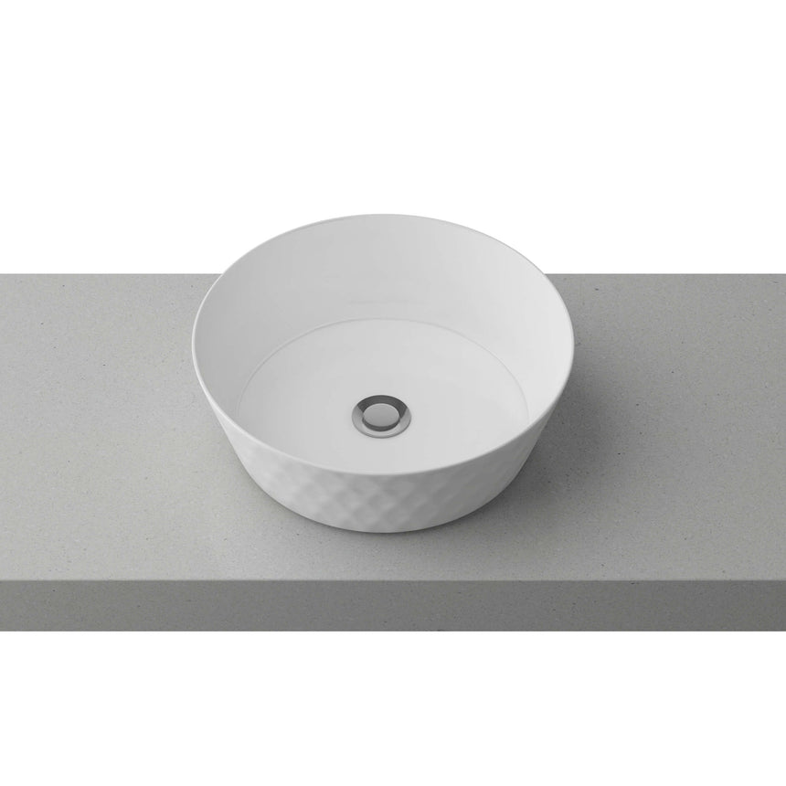 Diamond Basin 360mm Gloss White Bathroom Basin Timberline