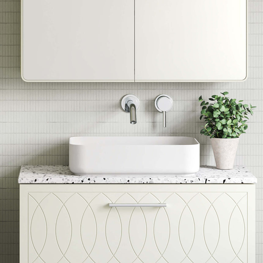 Enchant Basin 500mm Matt White Bathroom Basin Timberline