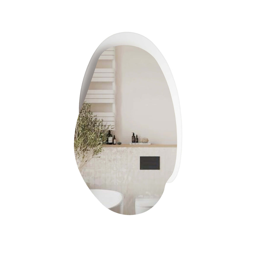 Aulic Evanston LED Mirror 530mm with Matte White Acrylic Edge LED Frameless Mirror Aulic