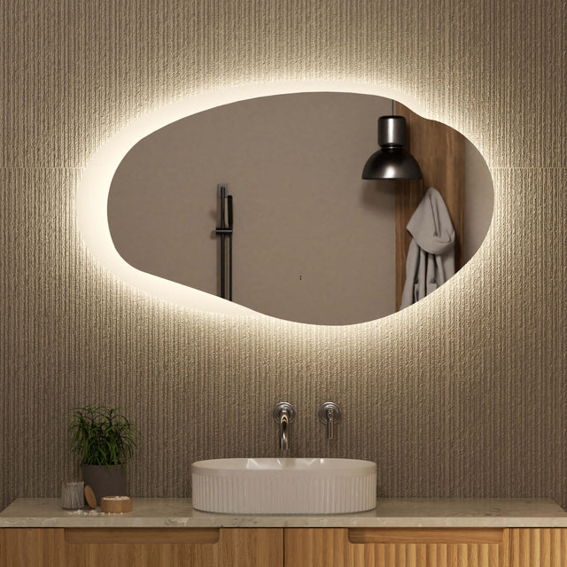 Aulic Evanston LED Mirror 1100mm with Matte White Acrylic Edge LED Frameless Mirror Aulic Default Title