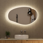 Aulic Evanston LED Mirror 1100mm with Matte Grey Acrylic Edge