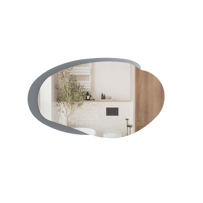 Aulic Evanston LED Mirror 1100mm with Matte Grey Acrylic Edge LED Frameless Mirror Aulic