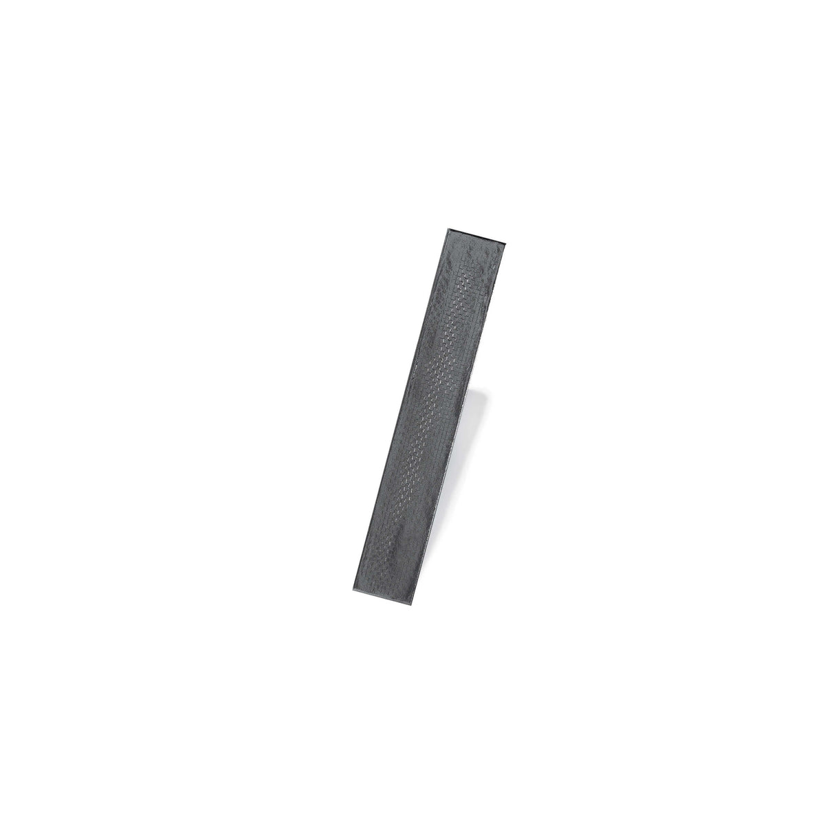 Victory 370x61mm gloss trame uranus subway tile by Tilemall with textured dark grey surface