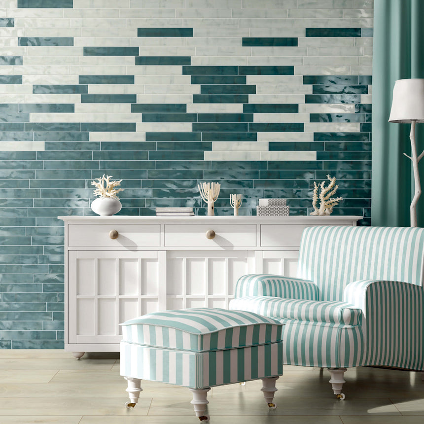 Brush 370x61 Gloss White Dust Subway Tilemall