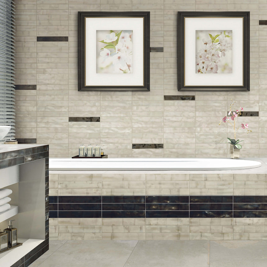 Brush 370x61 Gloss Moka Subway Tilemall