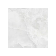 Onyx 600x600mm polished ice marble-look porcelain tile by Tilemall with soft grey veining
