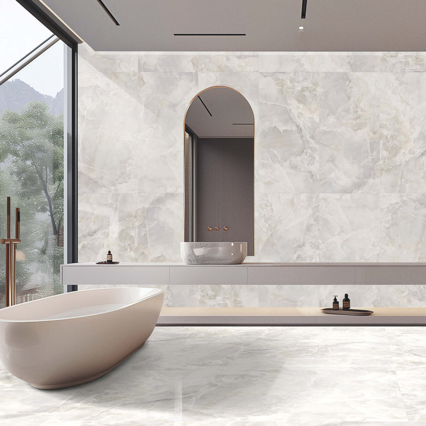 Onyx 1200x600 Polished Citrine Marble Look Tiles Tilemall