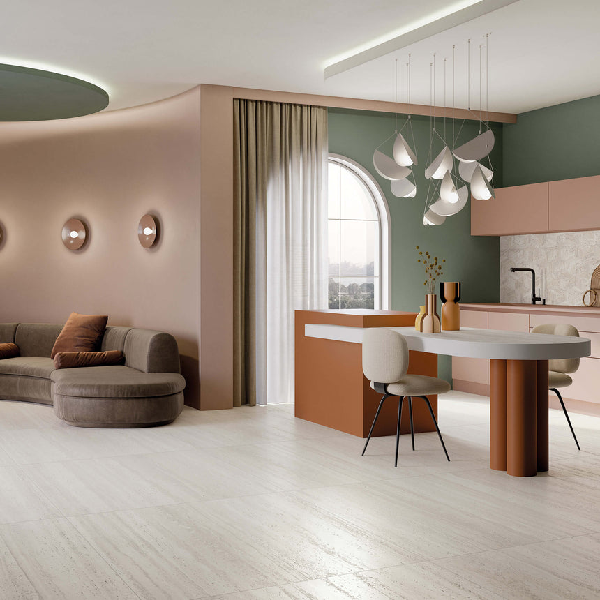 Sensi Roma 1200x1200 Antique White Travertine Look Tiles Tilemall