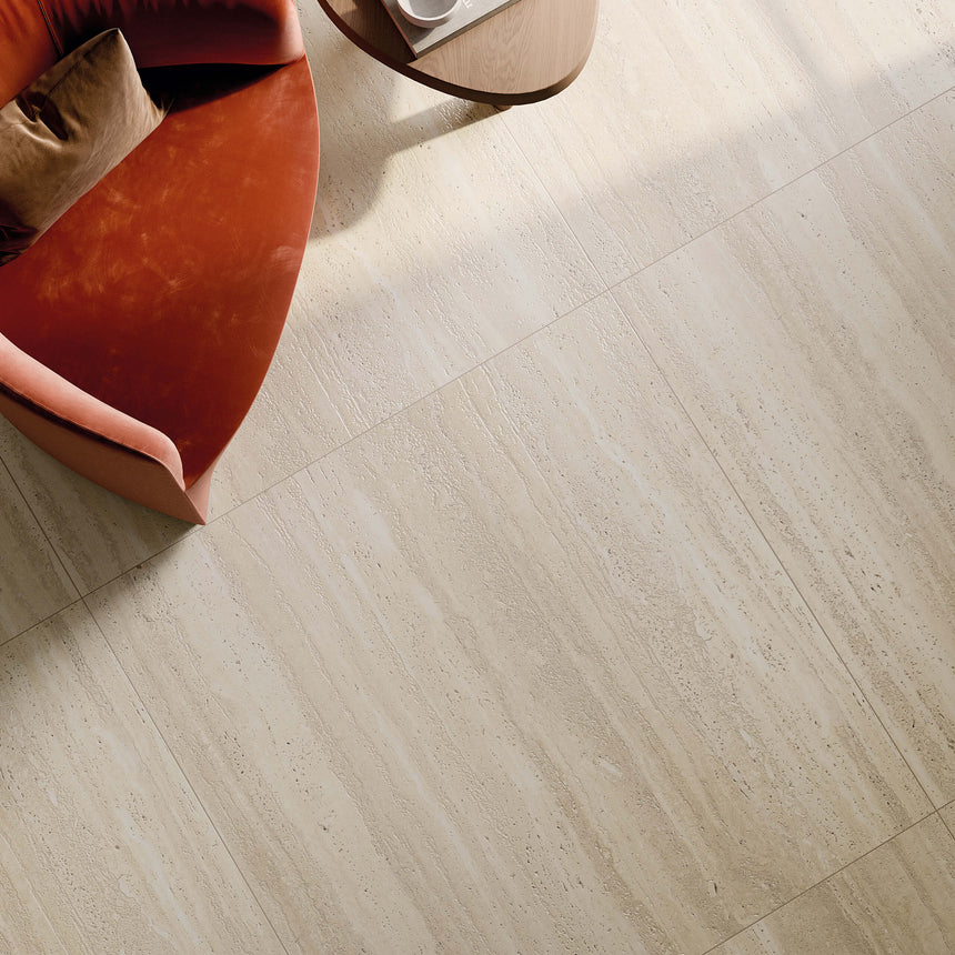 Sensi Roma 1200x1200 Antique Ivory Travertine Look Tiles Tilemall