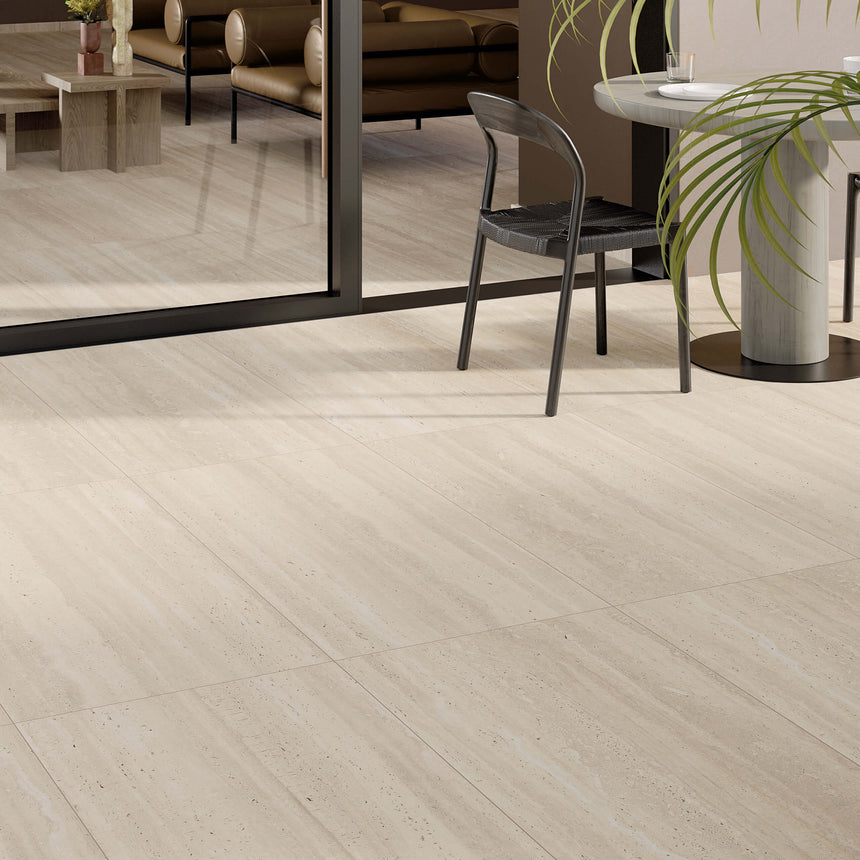 Sensi Roma 1200x1200 Antique Ivory Travertine Look Tiles Tilemall