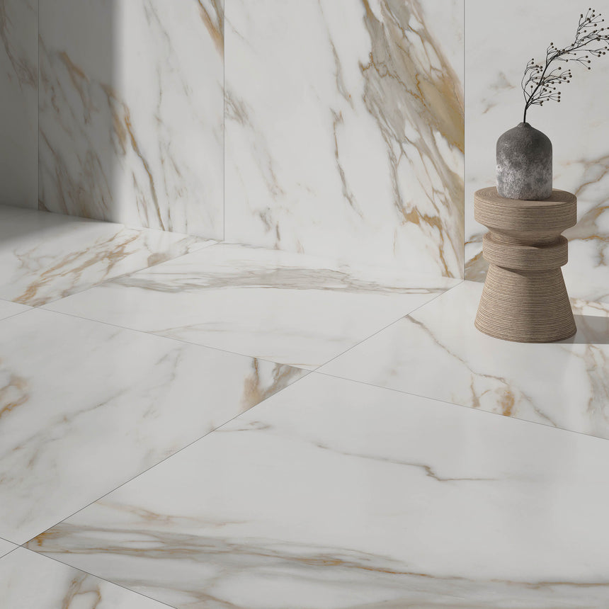 Elite Marble 600x600 Matt Calacatta Macchia Marble Look Tiles Tilemall