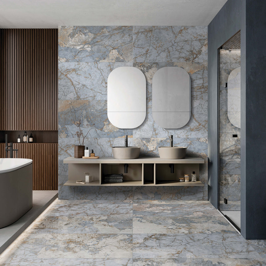 Meteorite 1200x600 Matt Ocean Marble Look Tiles Tilemall