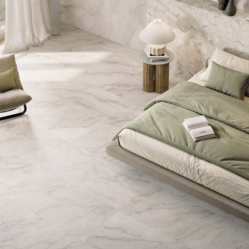 Bolgheri Stone 600x600 Natural Jasmine Marble Look Tiles Tilemall