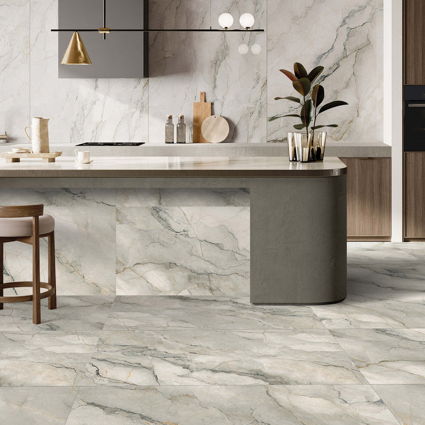 Bolgheri Stone 1200x600 Natural Gardenia Marble Look Tiles Tilemall