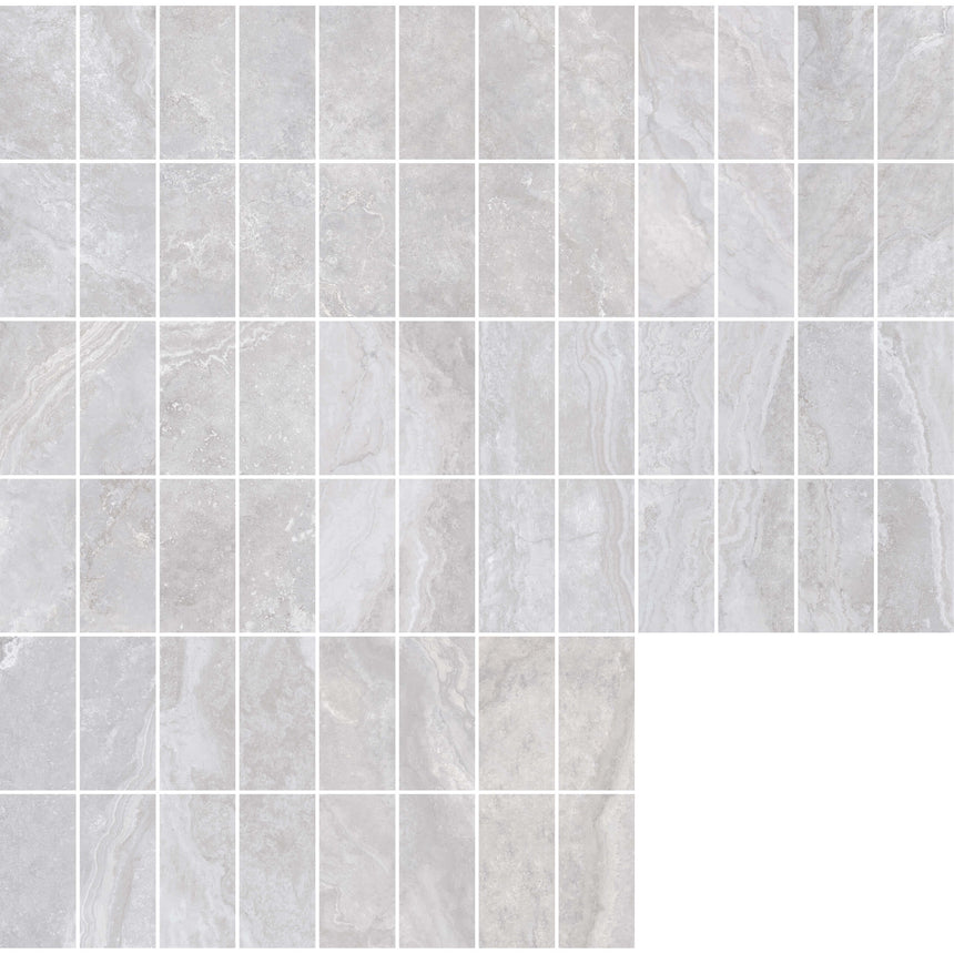 3D Crafted 600x300 Natural Travertine Silver Concrete Look Tiles Tilemall
