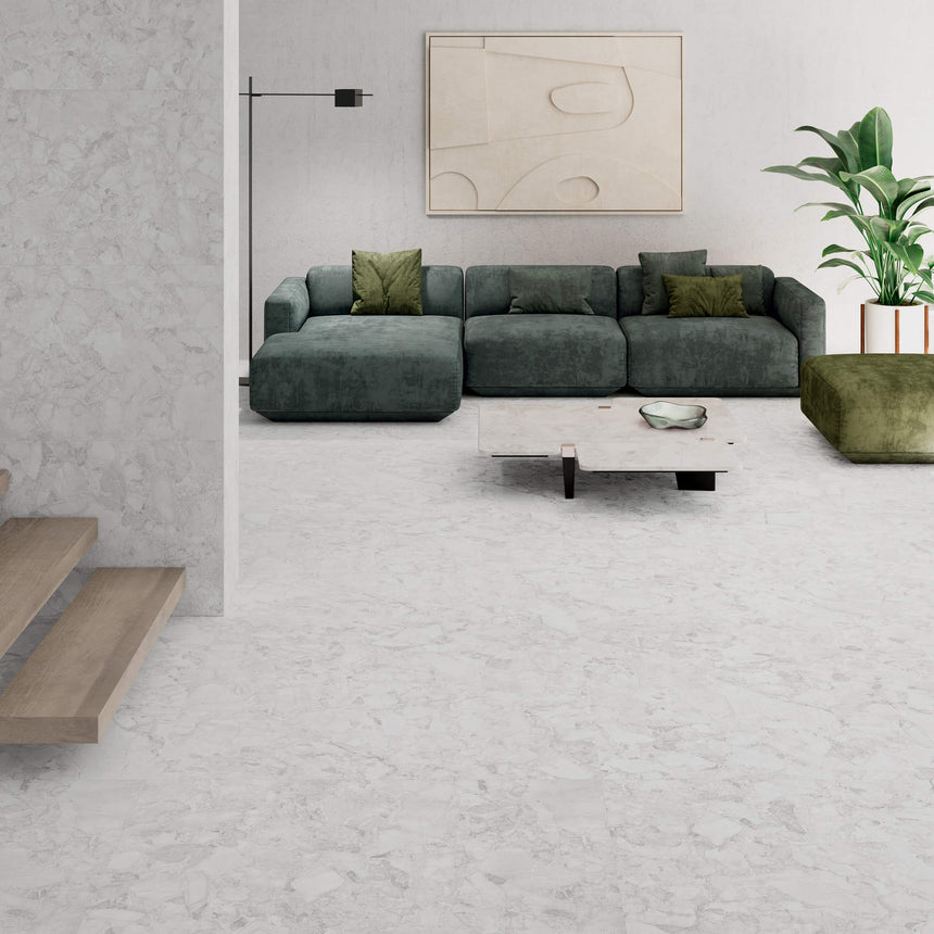Cloudbay 600x600 Natural Blanco Terrazzo Look Tiles Tilemall