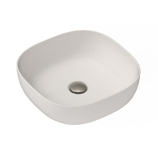 ADP Glam Square Above Counter Basin Matte Pearl Bathroom Basin ADP Default Title
