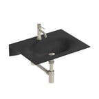 ADP Veil Wall Basin 600 Matte Black 1 Tap Hole