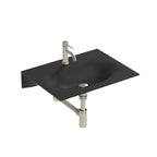 ADP Veil Wall Basin 600 Matte Black None Tap Hole