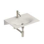 ADP Veil Wall Basin 600 Matte Pearl 1 Tap Hole